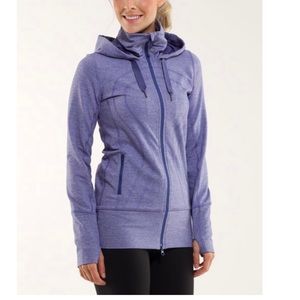 Lululemon Stride Jacket Heathered Royalty long sleeve hoodie zipper pockets 8